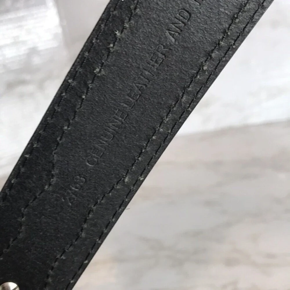 Western Southwestern Inlay Leather‎ Belt Black Size 44